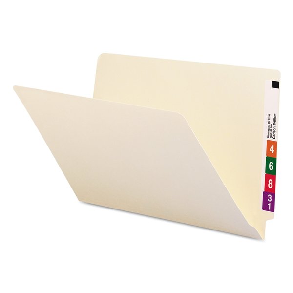 Smead Heavyweight Manila End Tab Folders, 9.5", 1-Ply Strt Tab, Legal, PK100 27100